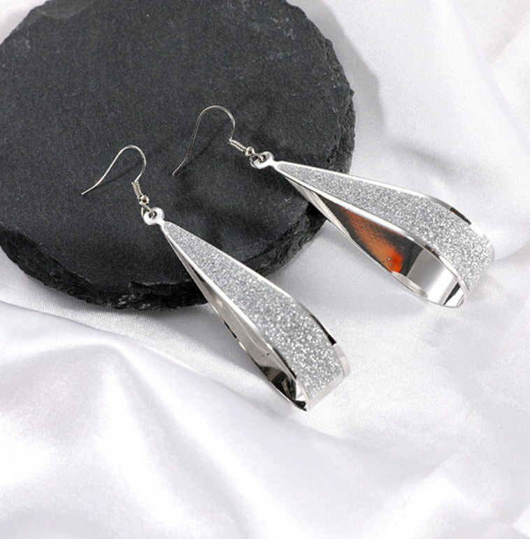 Fashion Ornament Popular Stickers Frosted Water Earrings