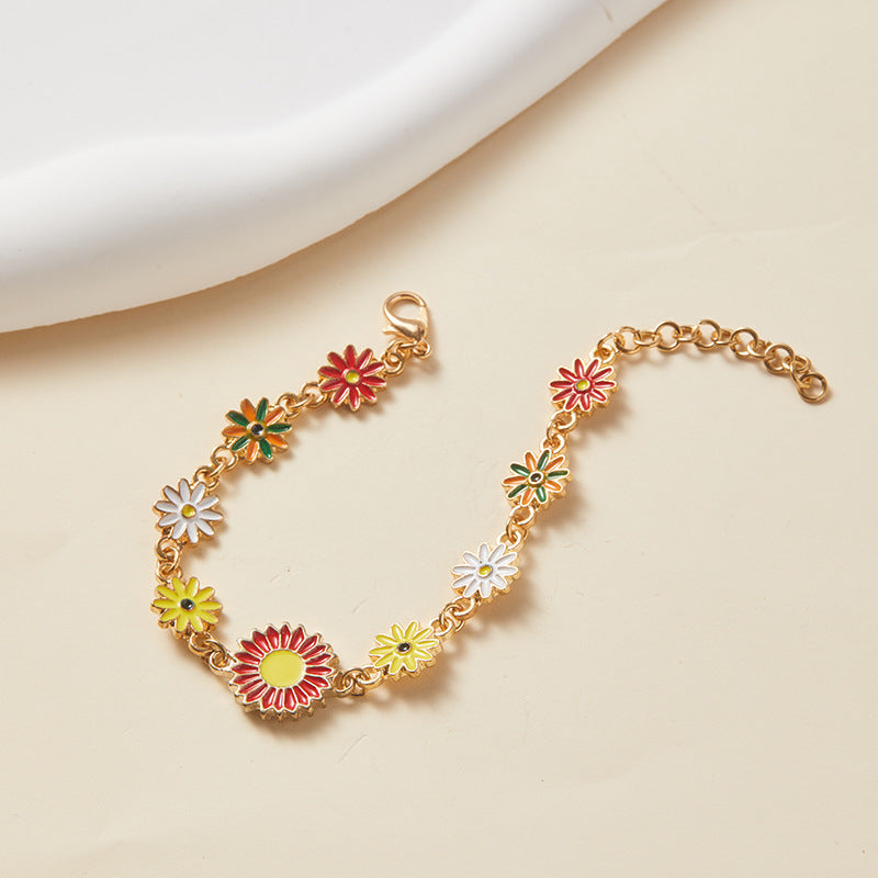 Women's Warm Color Sunflower Hot Flower Niche Bracelets