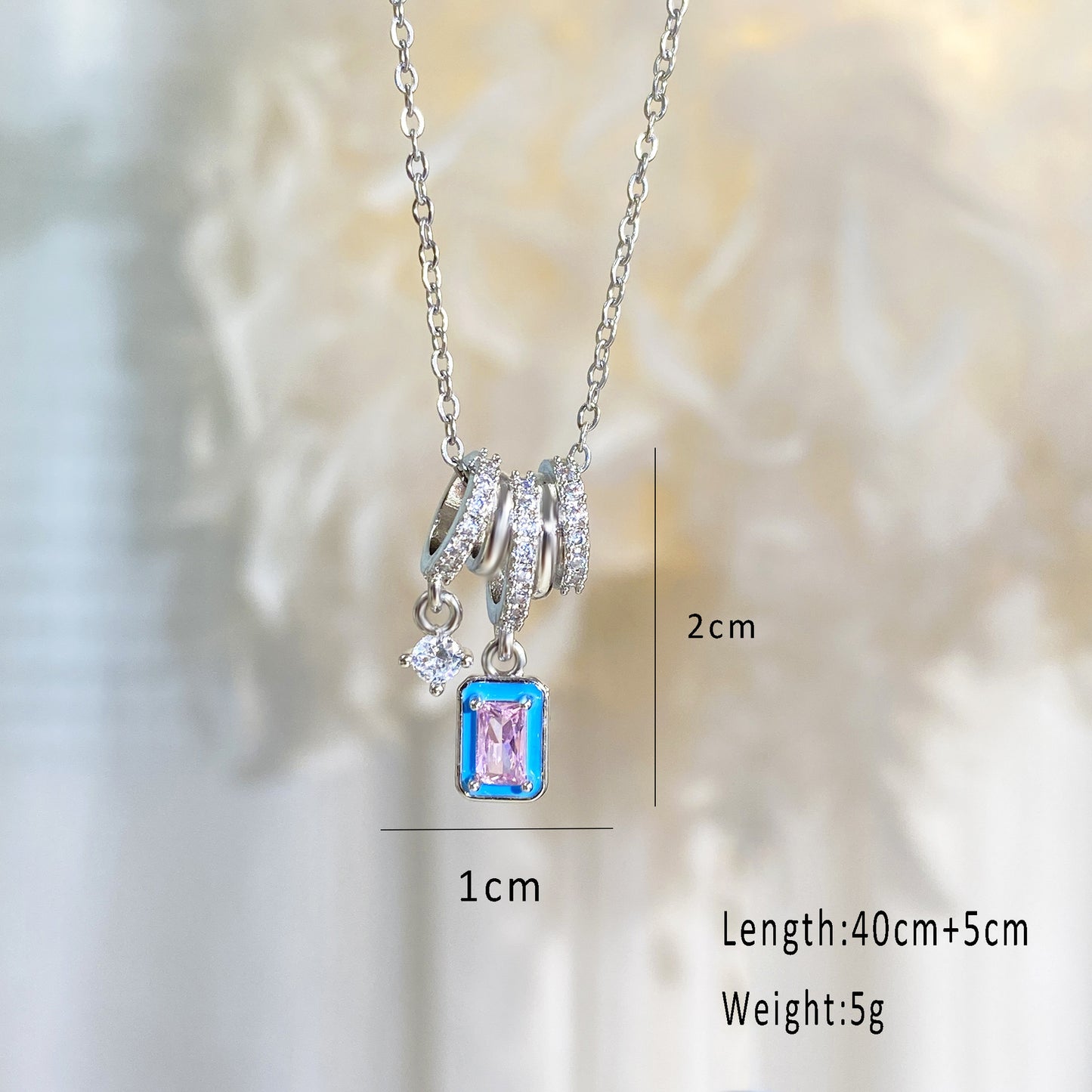 High-grade Copper Gold-plated Heart Zircon Clavicle Chain Necklaces
