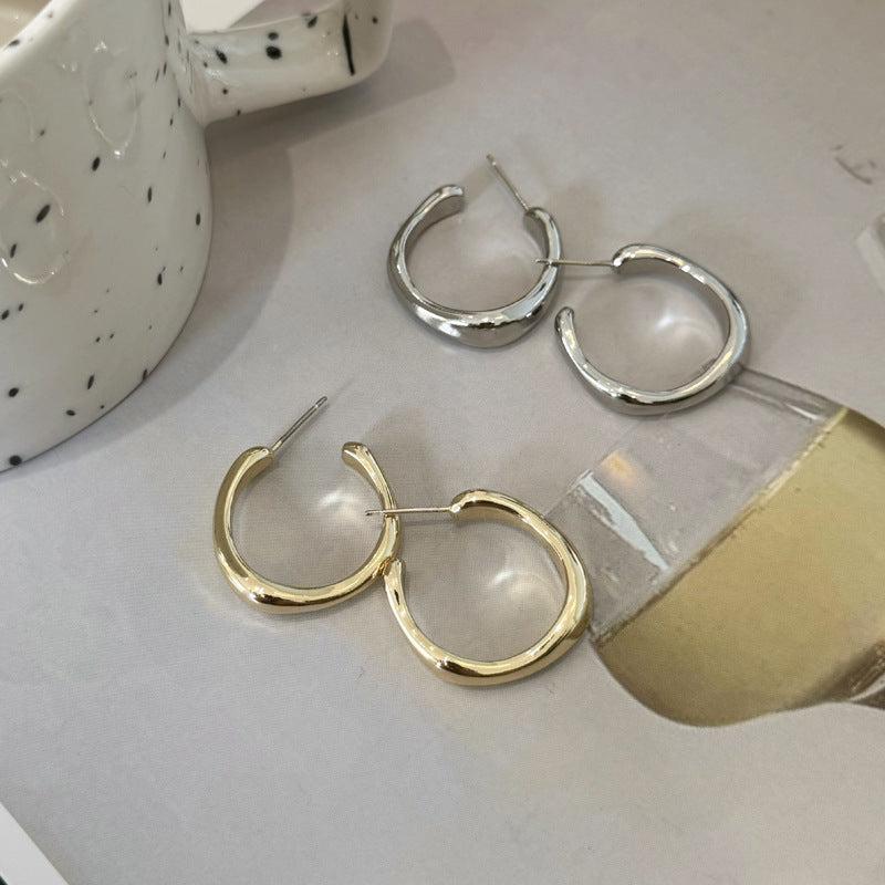 Sier Needle Simple Shaped Graceful Personalized Earrings