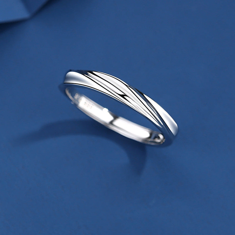 Women's & Men's Love Couple Korean Opening Adjustable One Pair Valentine's Rings