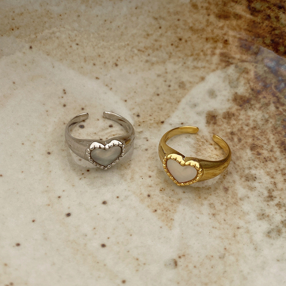 In Sterling Sier Shell Simple Light Rings