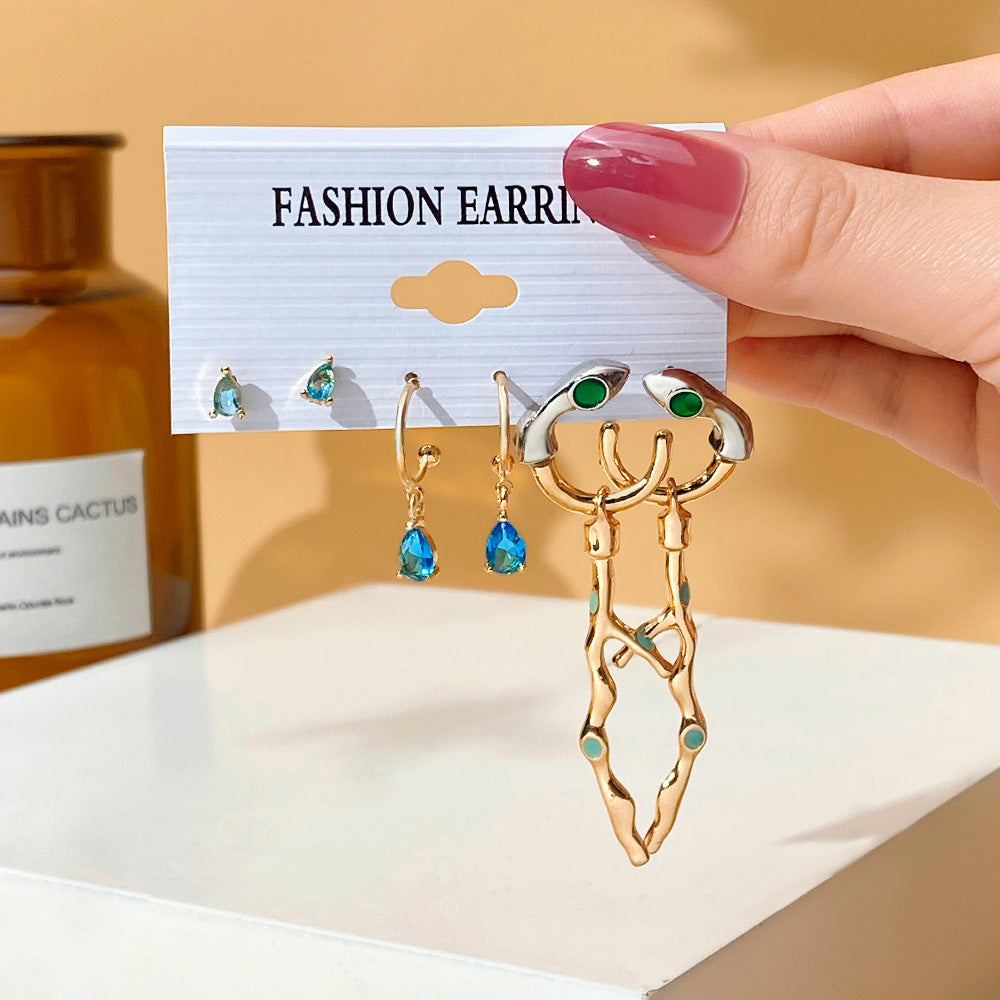 Female Niche High-grade Geometric Resin Light Earrings