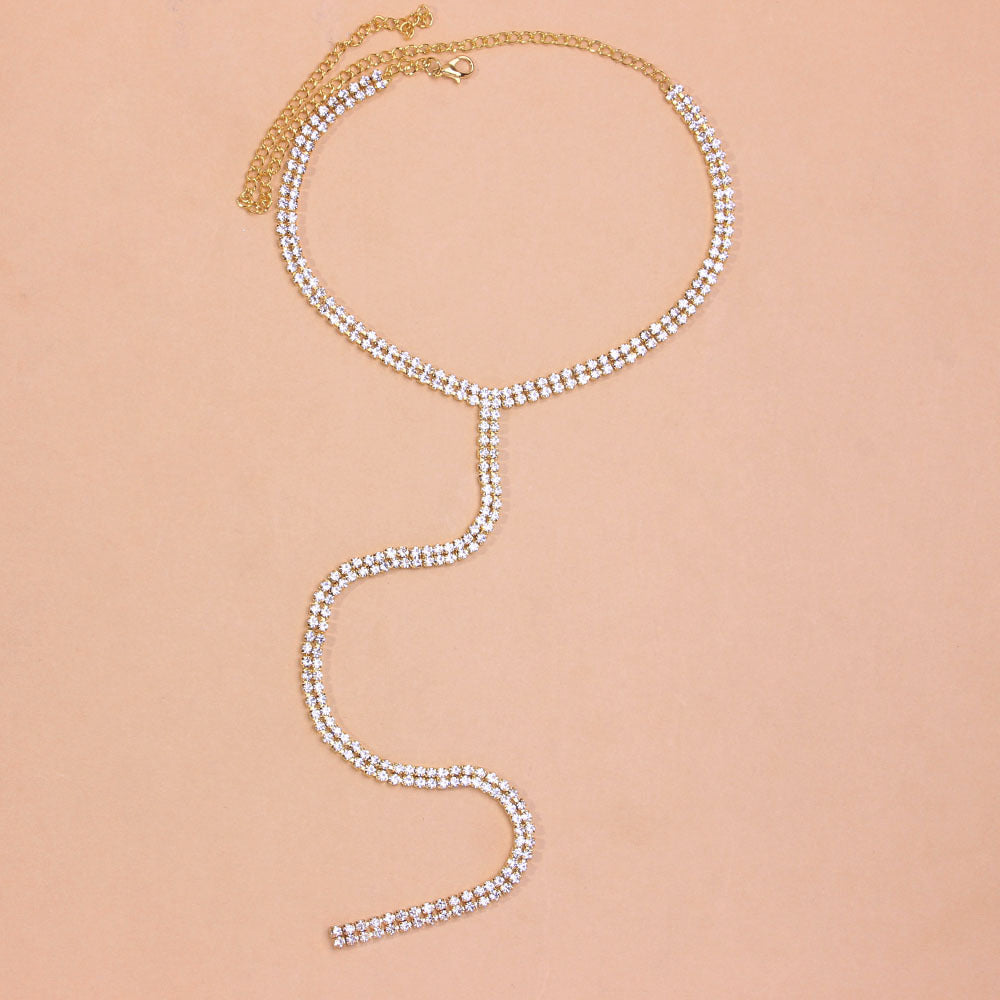Women's Long Ornament Simple Fashion Rhinestone Necklaces