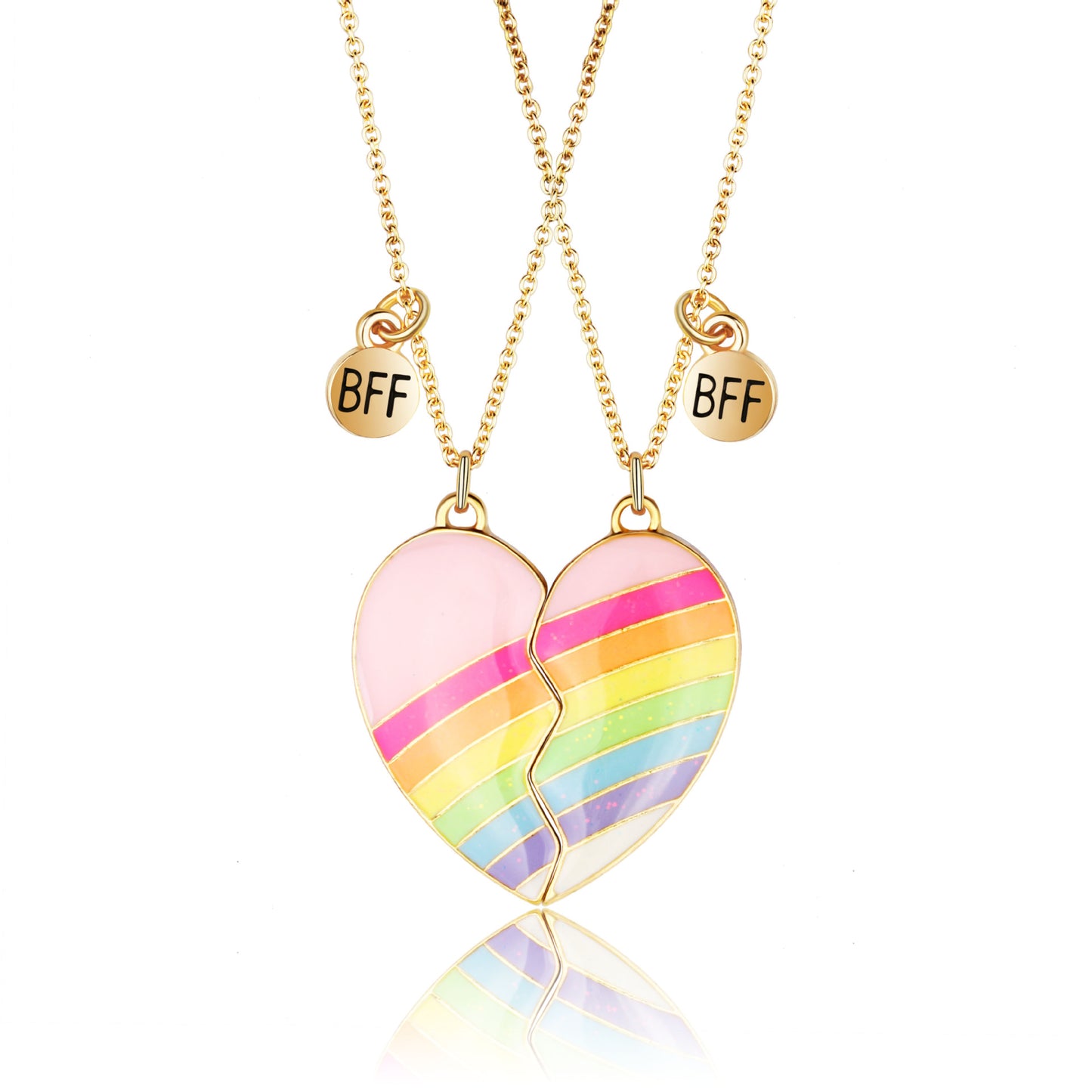 Children's Good Friend Magnetite Love Alloy Dripping Oil Necklaces