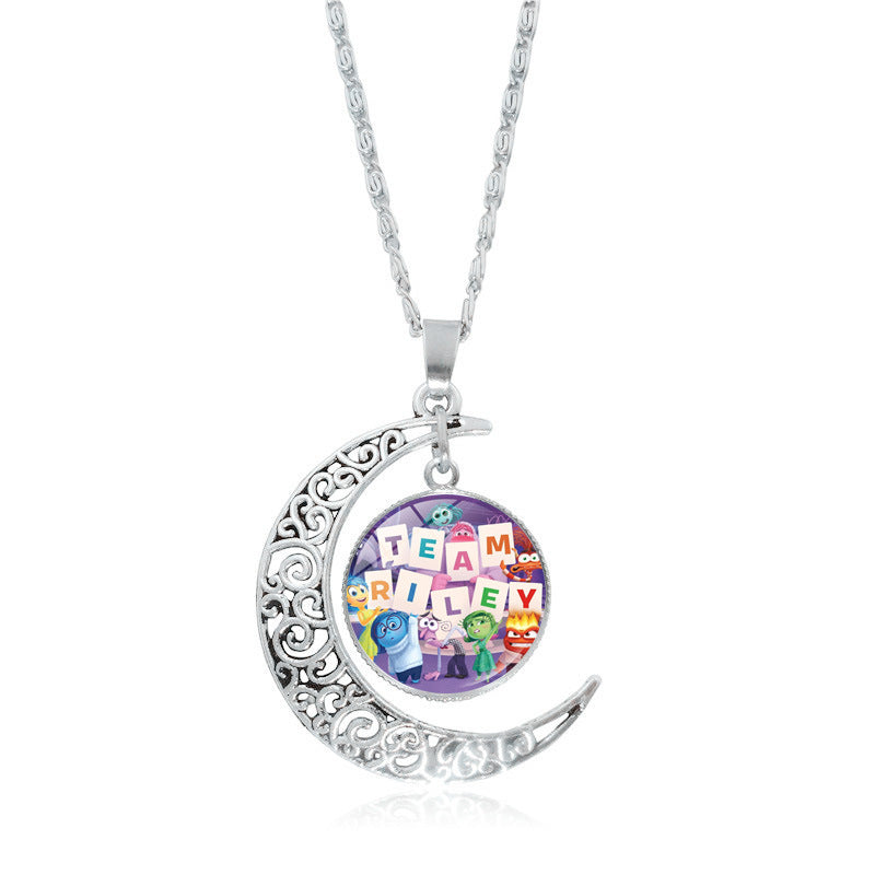 Brain Secret Team Time Gem Cabochon Necklaces