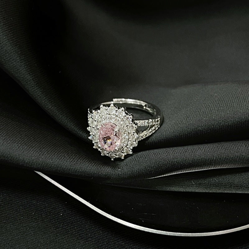 Light Luxury French High Sense Micro Inlaid Rings