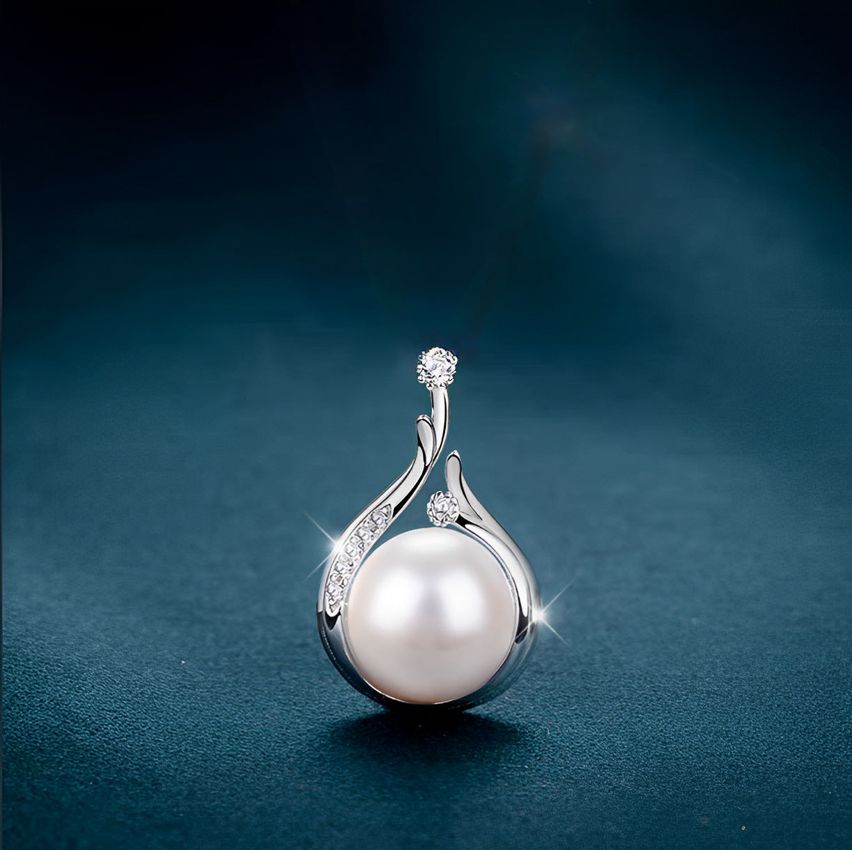 Women's Sterling Sier Natural Freshwater Pearl French Necklaces
