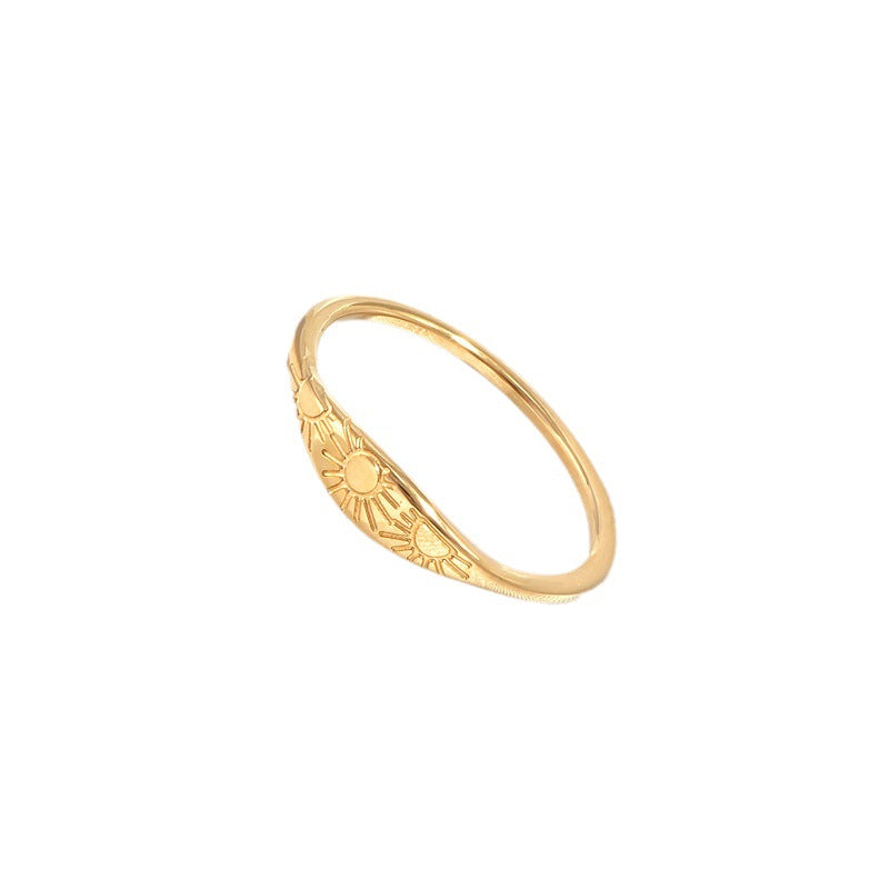 Women's Gold Design Stainless Steel Index Finger Rings