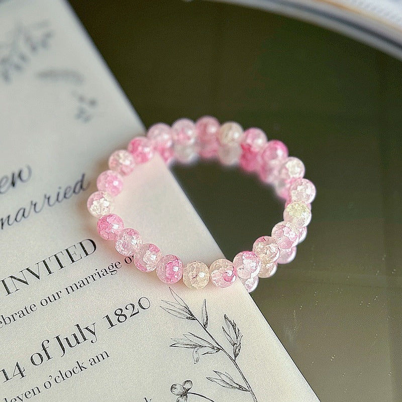 Purple Crystal Female Pliable Temperament Rosary Decompression Hand Bracelets