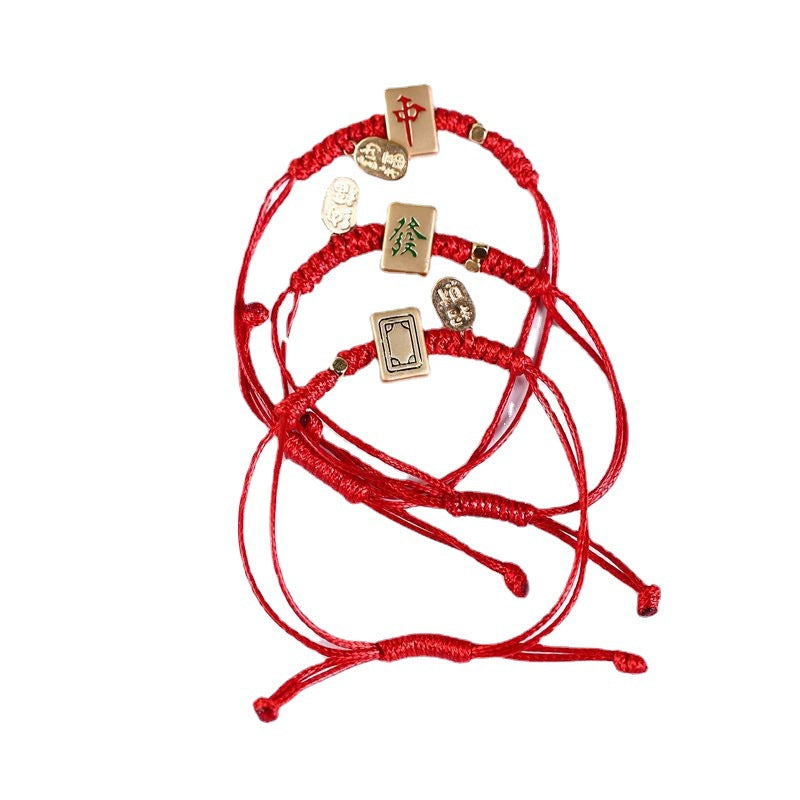 Life Mahjong Rope Adjustable Adult Female Bracelets