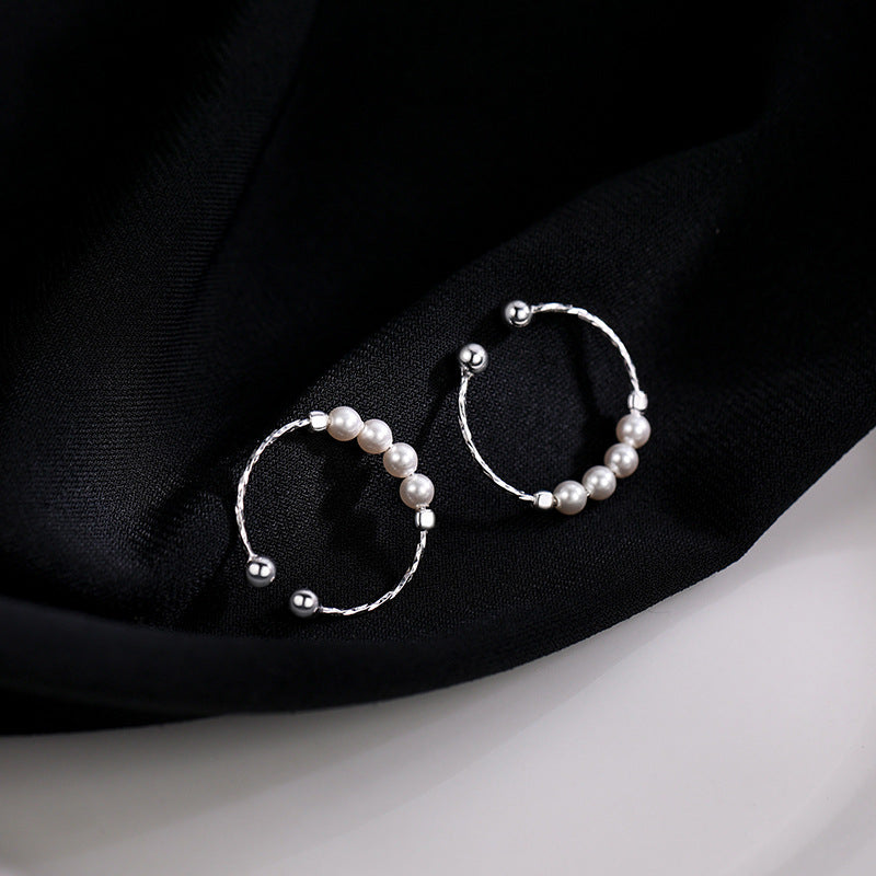 Round Beads Shell Pearls Decompression Index Rings