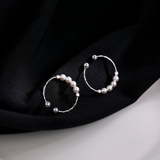 Round Beads Shell Pearls Decompression Index Rings