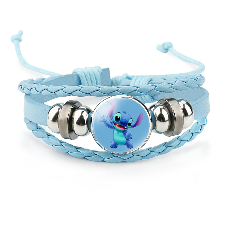 Star Stitch Time Stone Cattle Leather Bracelets