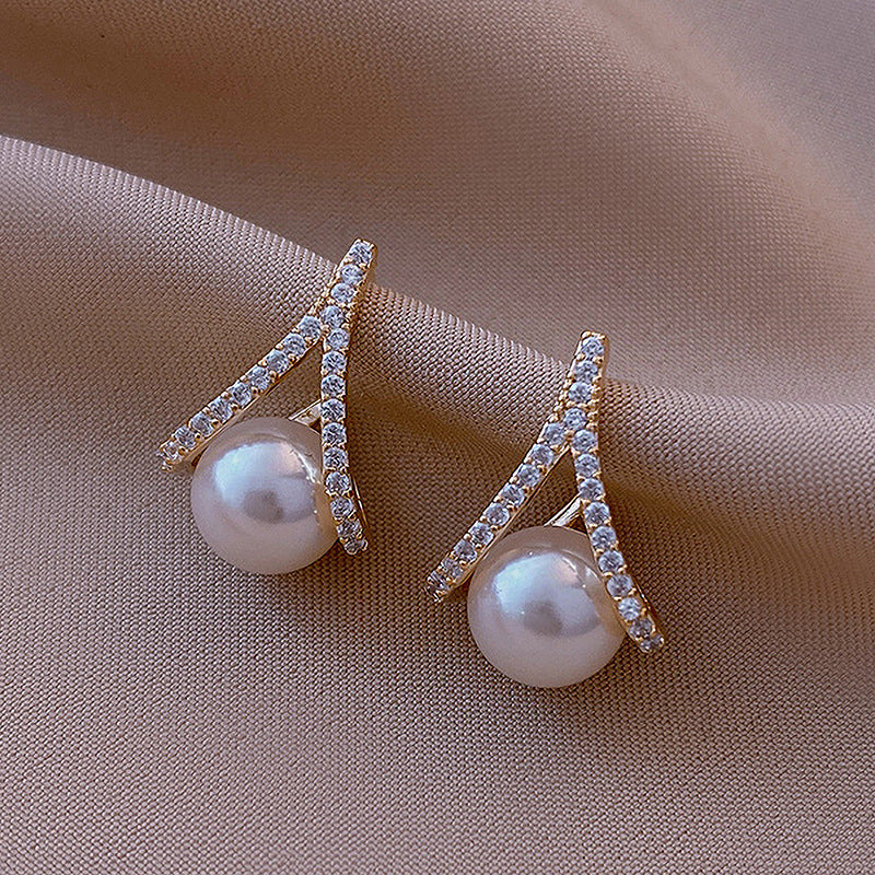 Luxury Mermaid Pearl Fashion High Sense Earrings