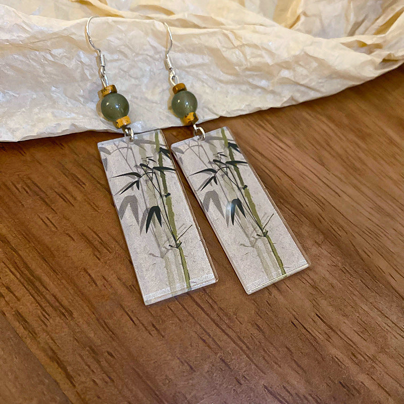 Women's Chinese Style Series Fan Han Clothing Earrings