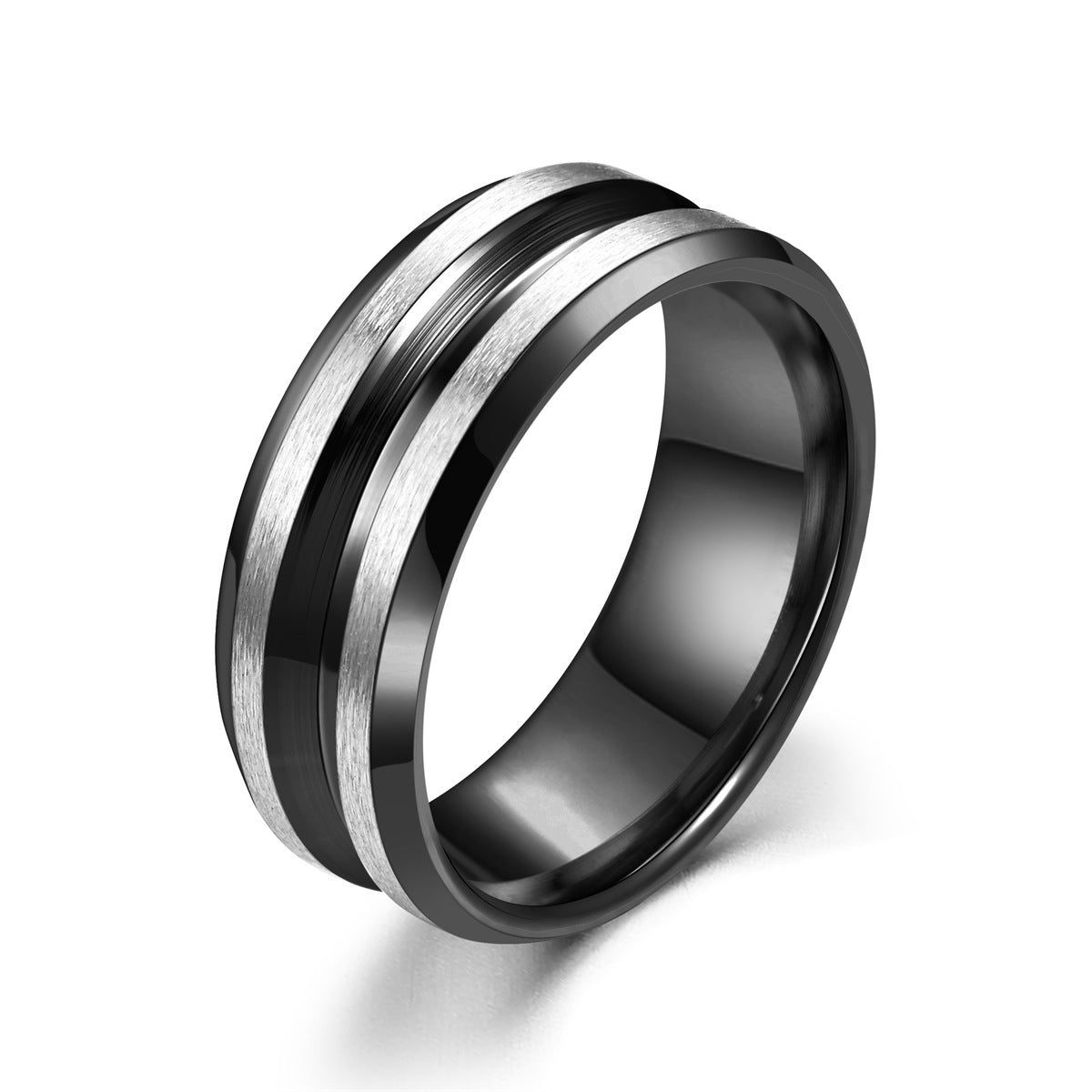 Men's Rotating Decompression Cross Titanium Steel Stainless Rings