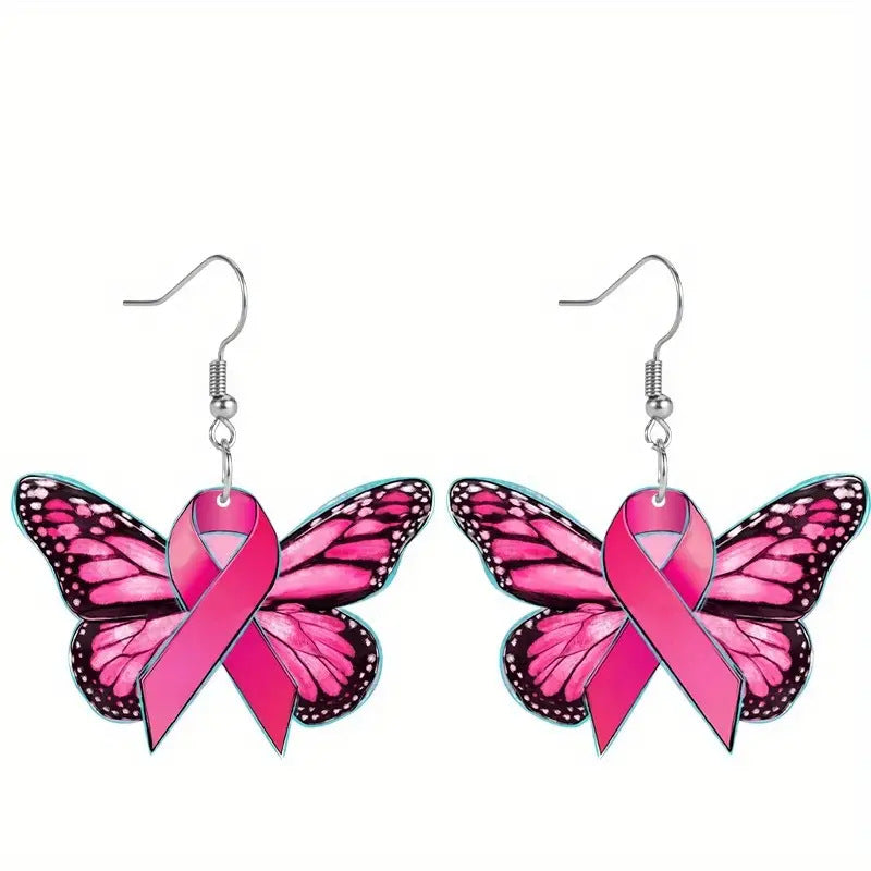 Hope Acrylic Imply Positive Attitude Leopard Print Earrings