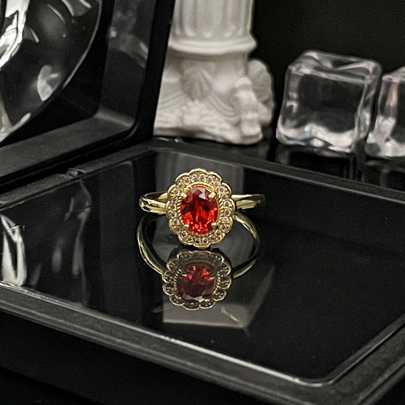 Court Style Lace Elegant Open Female Rings