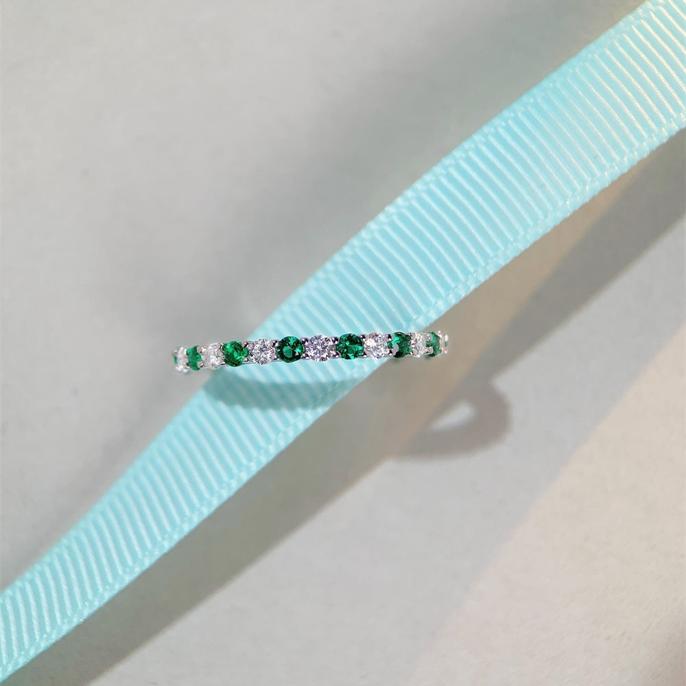 High Carbon Diamond Sterling Sier Female Wind Room Rings