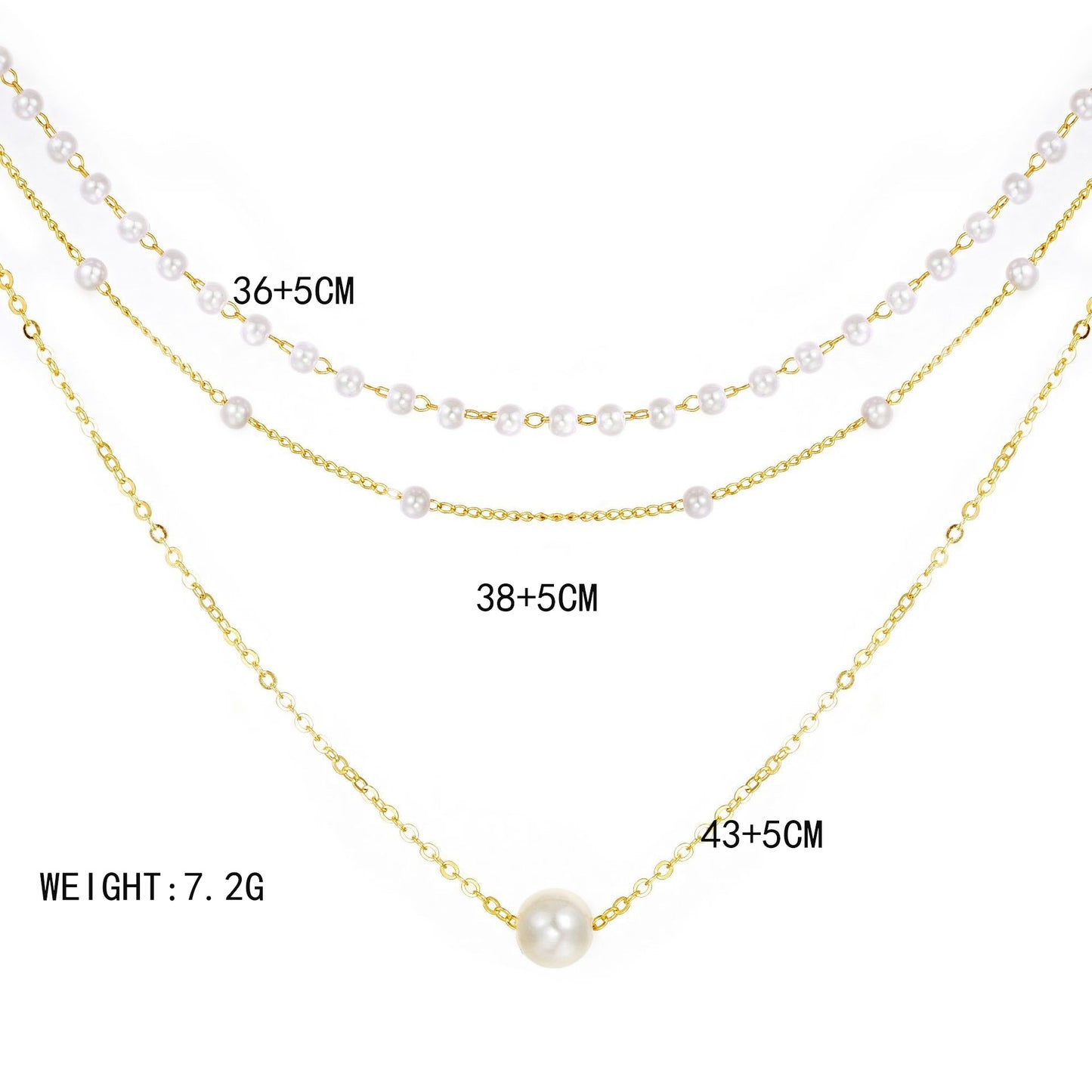 Women's Fashion Pearl Chain Light Luxury Temperament Pendants