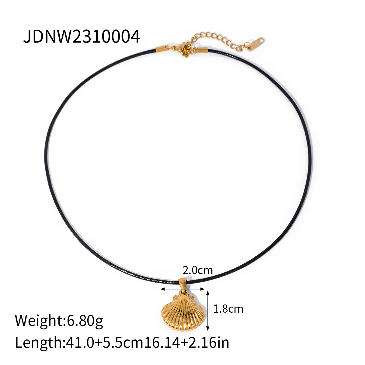 Women's Style Simple Gold-plated Stainless Steel Shell Necklaces