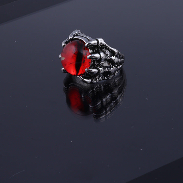 Geometric Devil's Eye Opening Adjustable Skull Rings