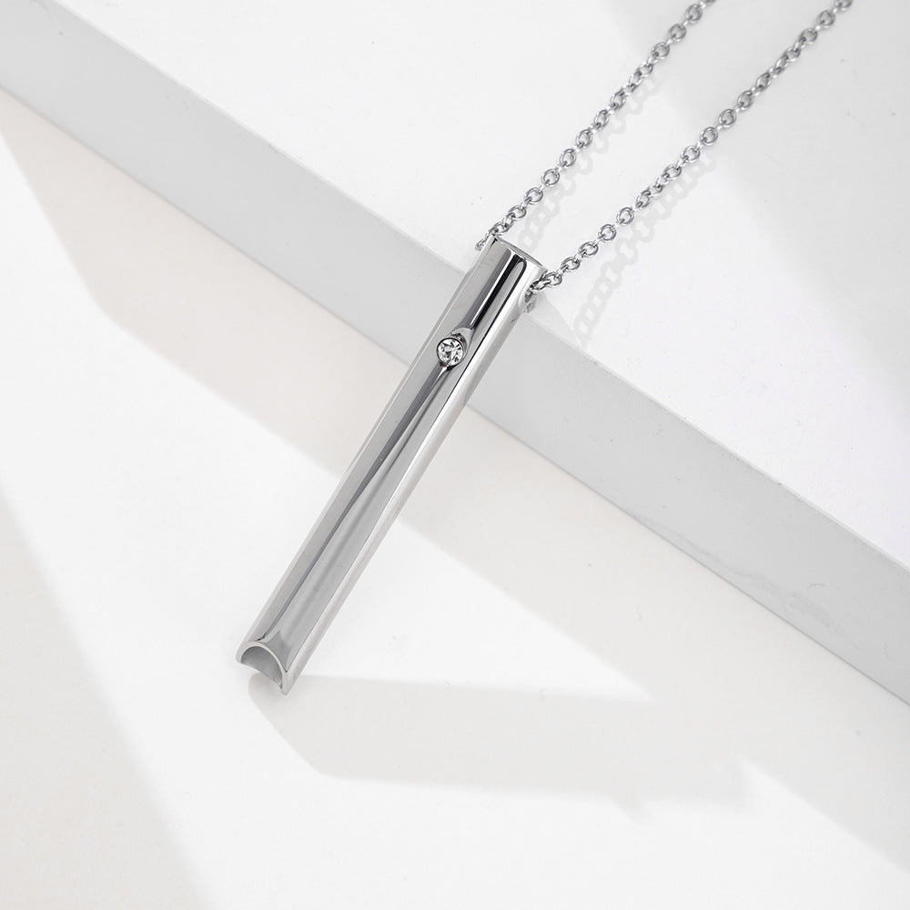 Whistle Adjustable Breath Relieve Anxiety Stainless Necklaces