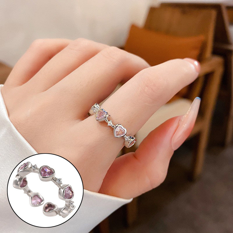 Women's Sugar Retro Fashion Geometry Pattern V-shaped Open Hip Hop Rings