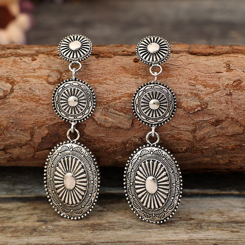 Vintage Bohemian Ethnic Style Pumpkin Pattern Earrings