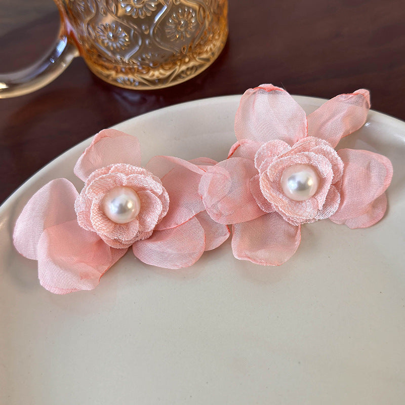 Fresh Net Yarn Flowers Girly Sweet Rings