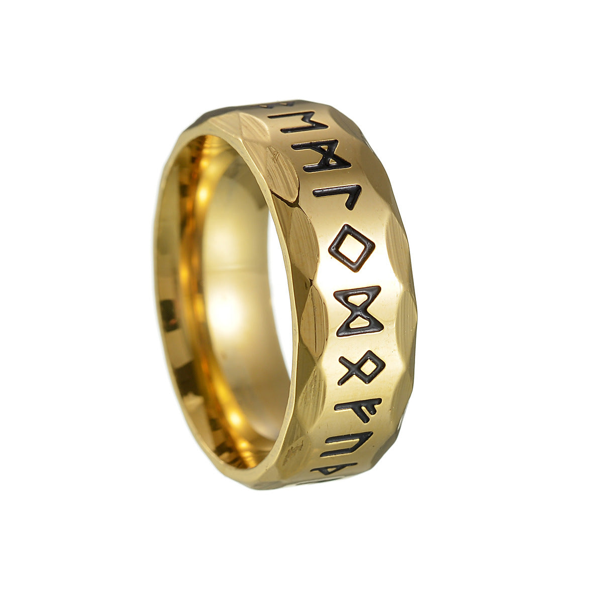 Men's Force Laboratories Rune Titanium Steel Antique Rings