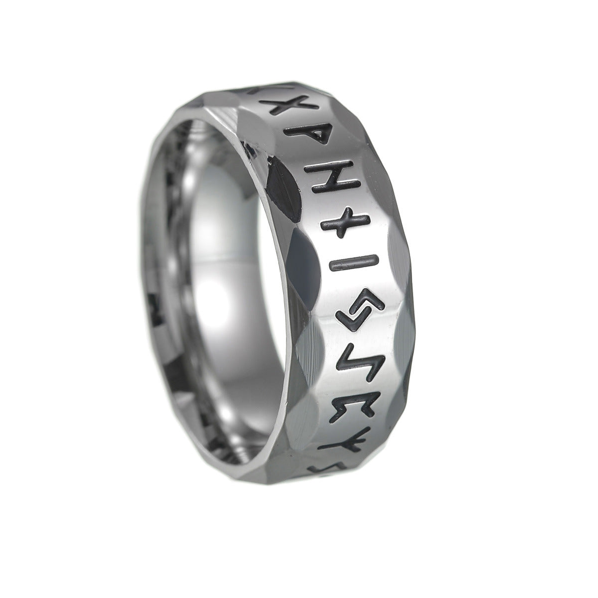 Men's Force Laboratories Rune Titanium Steel Antique Rings