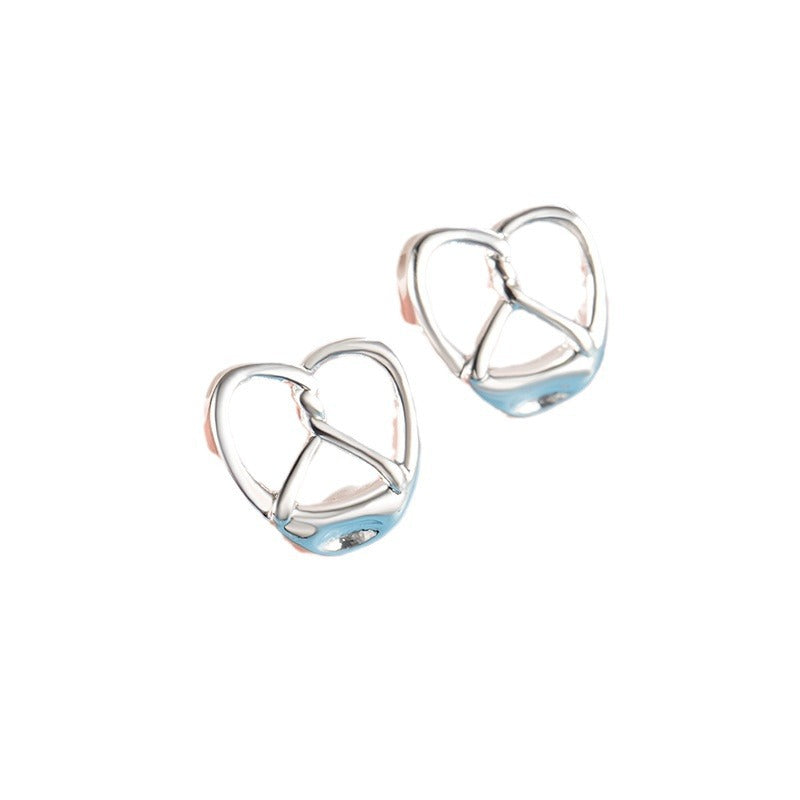 Alkaline Knot Croissant Asymmetric Female Simple Western Style Fashion Earrings