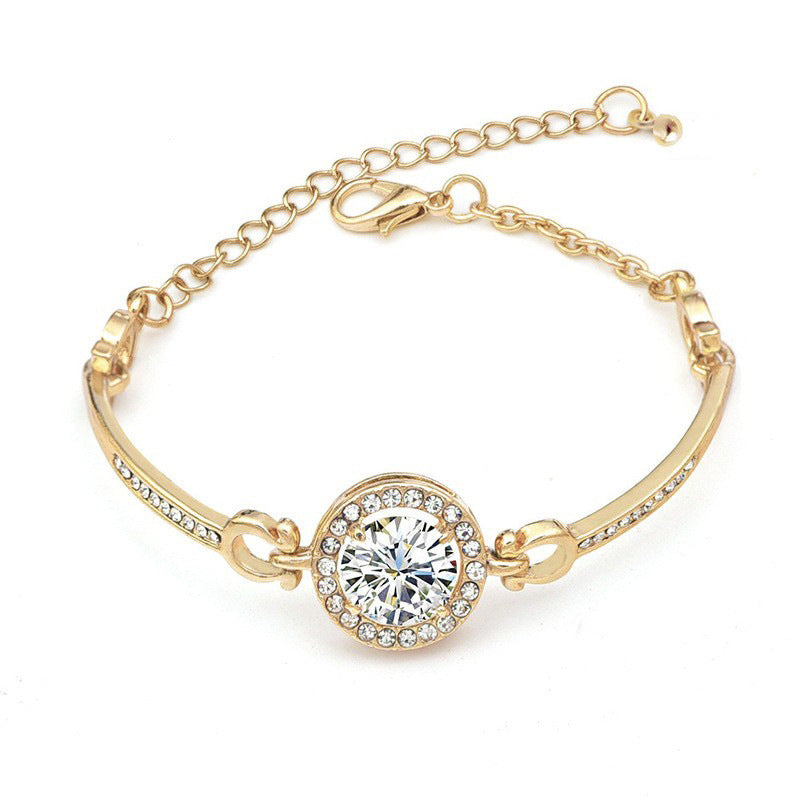 Women's Zircon Fashionable Rose Gold Crystal Bracelets