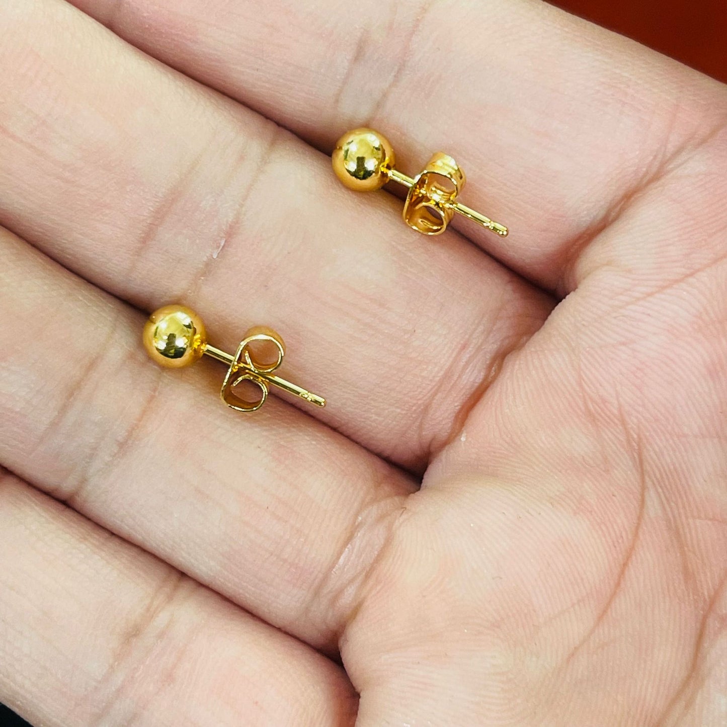 Women's Gold Small Ear Bar Simulation European Coin Earrings