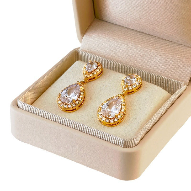 Women's Water Drop Ear Trendy Design High-grade Earrings