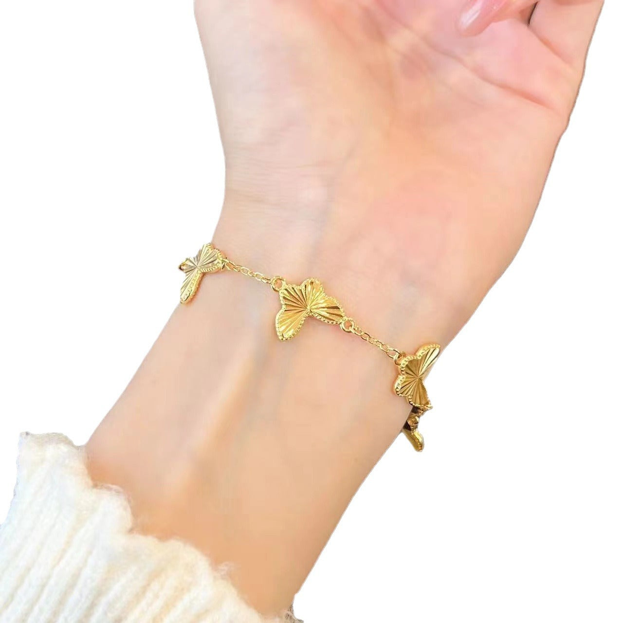 High Laser Gourd Gold Shop Flash Niche Bracelets