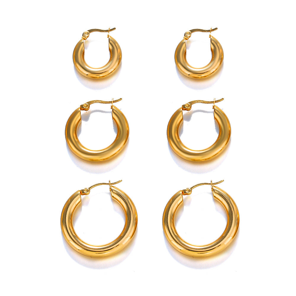 Women's Steel For French Retro Popular Simplicity Earrings