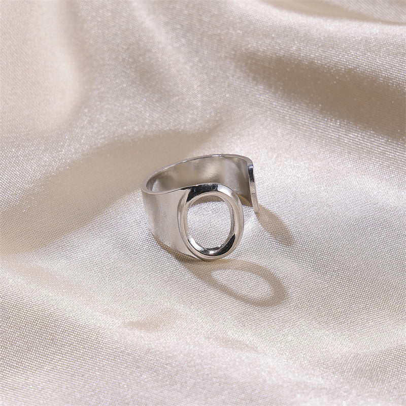 Letters Female Style Fashion Knuckle Personality Vintage Stainless Rings