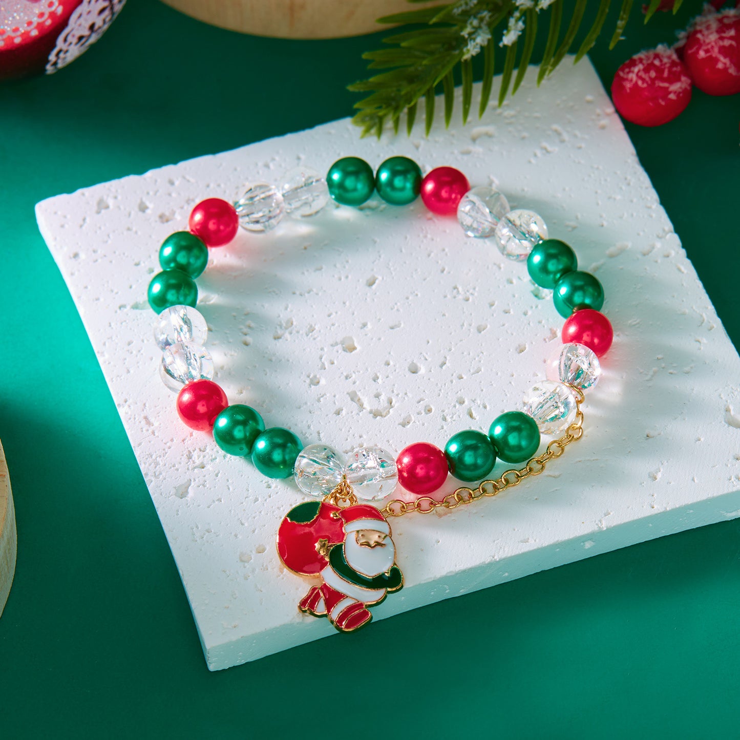 Hot Christmas Gift Beaded Letter Stretch Bracelets