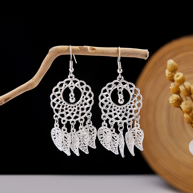 Sier Family Minority Ethnic Style Tourist Attractions Earrings