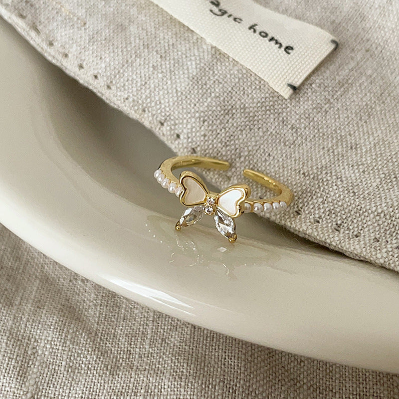 Sweet Cute Color Butterfly Opening Collection Female Personality Rings