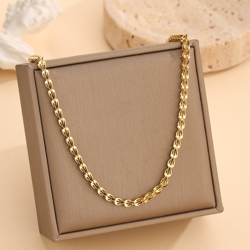 Women's Gold Titanium Steel Full Phoenix Tail Simple Bracelets