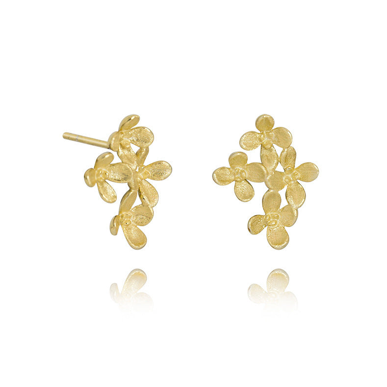 Osmanthus Drop Sterling Sier Chinese Style Earrings