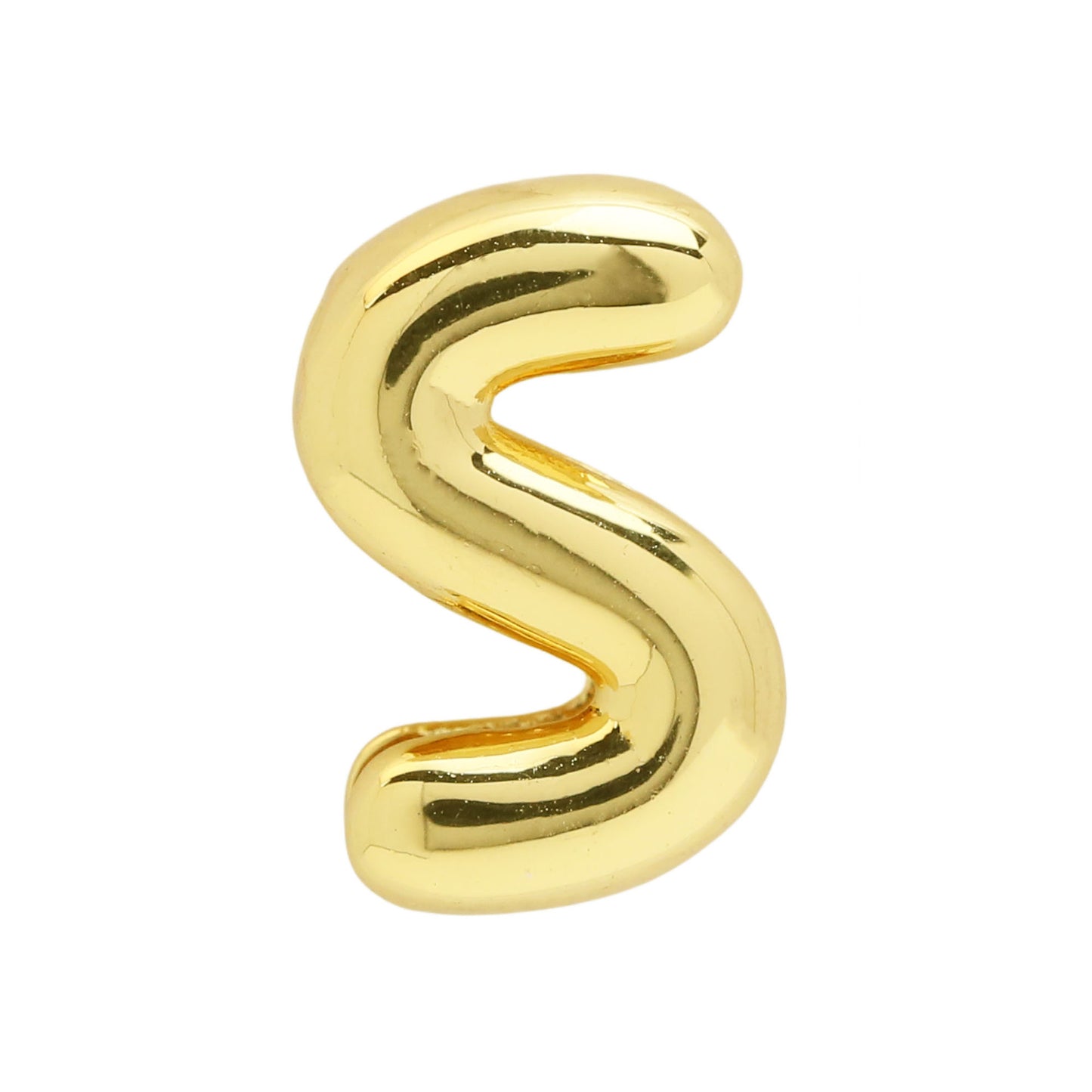 Golden Chubby Balloon Bubble Glossy Letter Bracelets