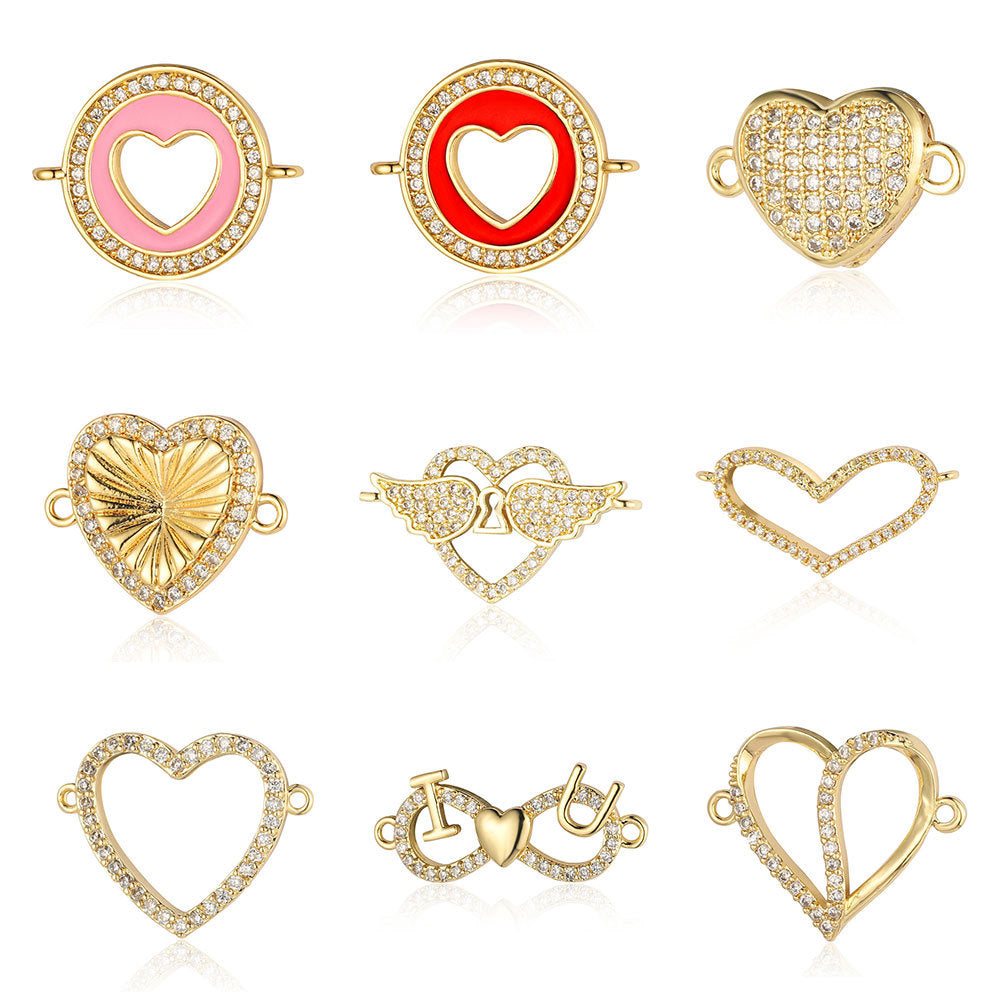 Copper Zircon Ornament Accessories Dripping Oil Pendants