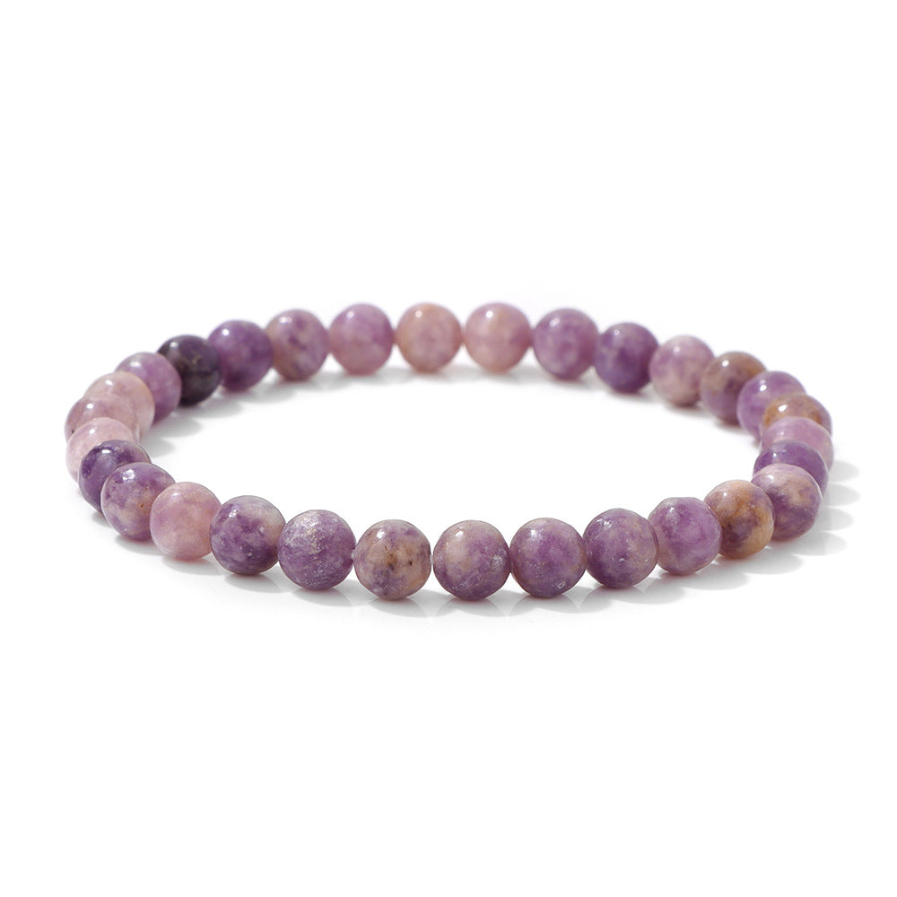 Women's & Men's Single Circle Beaded Natural Agate Stone Bracelets
