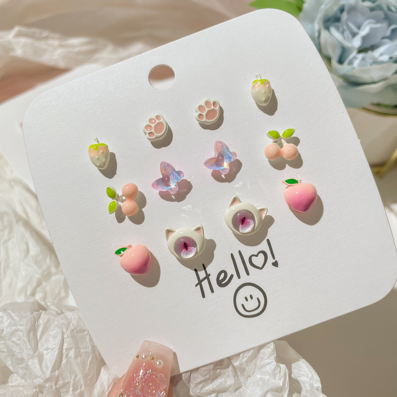 Small Ear High-grade Suit Fresh Cute Earrings