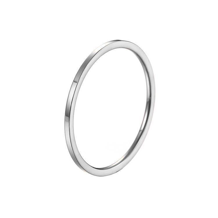 Women's & Men's Accessories Titanium Steel Thin Simple Sterling Rings